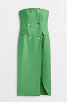 Size S massimo dutti midi strapless green dress