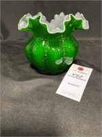 Vintage Fenton Glass Green Ivy