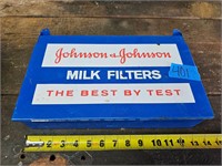 Johnson milk filter metal box decor
