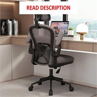 $160  Adjustable Ergonomic Chair  Black+Grey