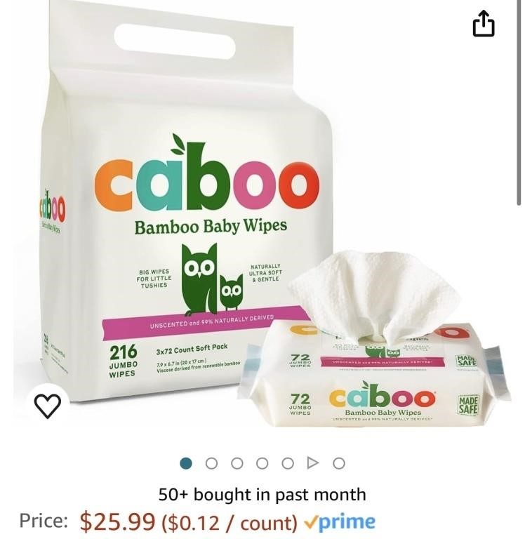 Caboo Tree Free Baby Wipes, Eco Friendly