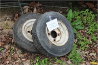 (2) 9" WHEELS, FOR  SMALL TRAILER?