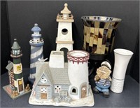 (AN) Collection Of Lighthouses, Mosaic Candle