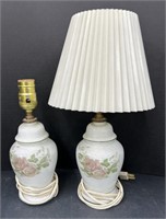 (AN) Vintage Rose Lamps. 14-1/2’’ With Shade.