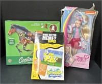 (AN) Jojo Siwa Doll, Horse Shaped Puzzle & What