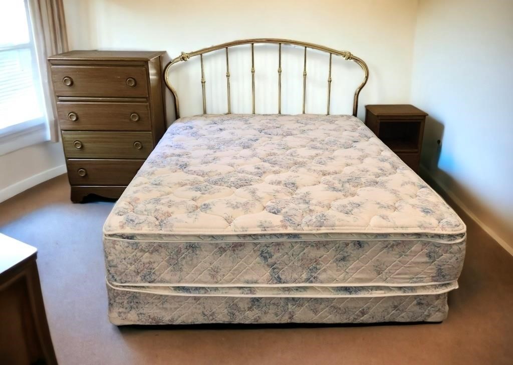 Bed, Chest of Drawer and Nightstand