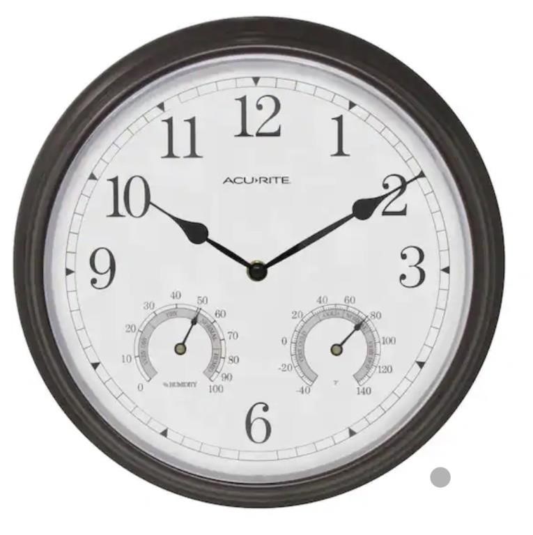 1LOT: (2) 13 in. Oil-Rubbed Bronze Analog Clock