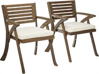 Christopher Knight Acacia Wood Chair  Gray Crme