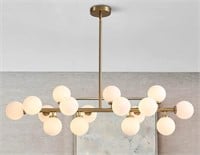Gold Dining Room Chandelier Over Table Mid