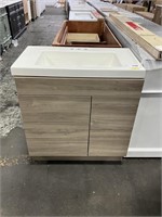 30 1/2 In. Light Wood Vanity W/ Pre-Formed Sink