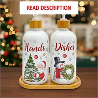 Snowman Glass Soap Dispenser  Christmas
