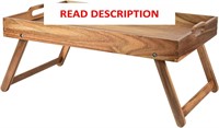 $45  Large Acacia Bed Table Tray - Laptop Desk Bla