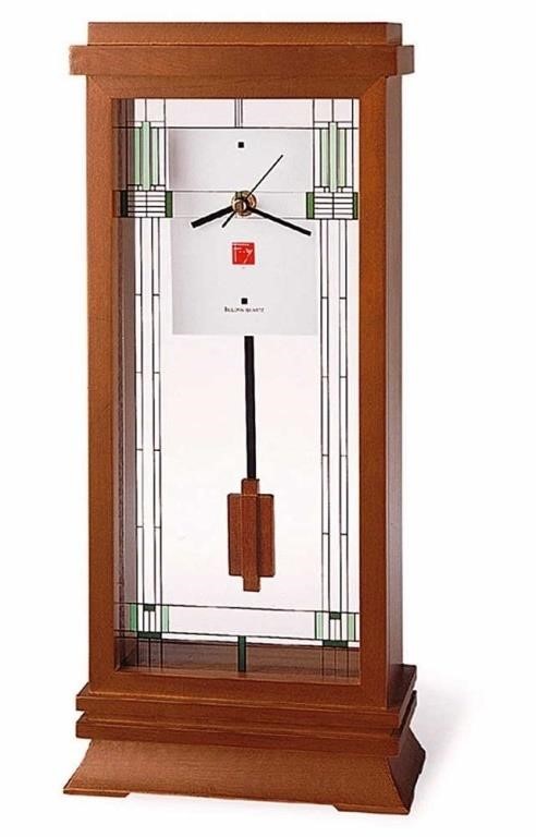 Bulova Frank Lloyd Wright Style Mantel Clock B1839