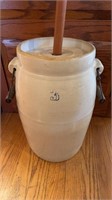Antique 3 gallon butter churn stoneware crock
