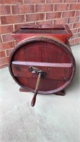 Antique 1880 pine barrel butter churn