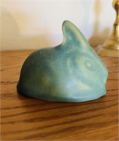 Antique Van Briggle pottery bunny rabbit figure,