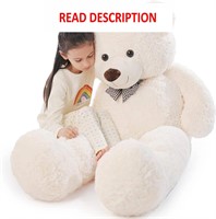 $33  White Giant Teddy Bear - Soft  47in Toy