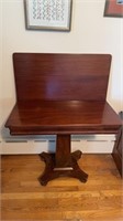 Antique 1850s game table with a nice drop leaf