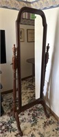 Full length wood standing mirror