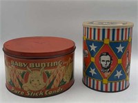 Two Vintage Tins, Baby Bunting & Coffee