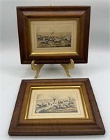 Pair of Framed VTG English Steeplechase Prints