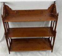 Victorian Style Wooden Carved 3-Tier Wall Shelf