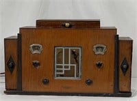 Antique Cunningham Bar/Poker Tabletop Radio