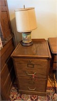 Vintage oak two drawer file cabinet, standard