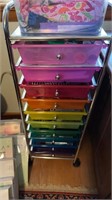 10 Colorful storage drawers filled with crafting