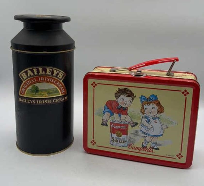 1998 Campbells Lunch Box & Baileys Irish Cream Tin