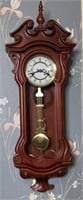 Mahogany Carved Wood Wall Clock