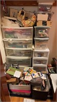 Bottom left section of closet w craft supplies