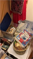 Bottom right section of closet craft supplies,