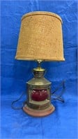 Antique Port Lamp W/ Shade