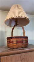 Longaberger basket  table lamp, the top handle