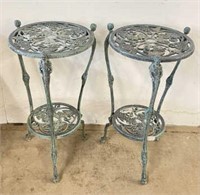 Two Tiered Outdoor Metal Stands