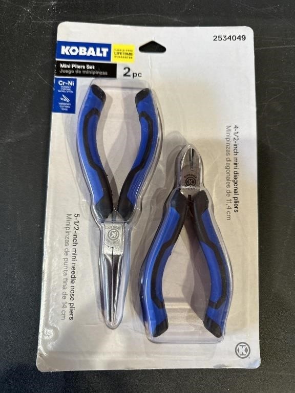 Kobalt 2pc Mini Pliers Set New