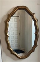Plaster Casted Plastic Gold Finished Decor. Mirror