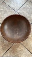 Extra large antique wood bowl, 18 inch diameter