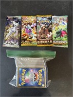 Pokemon 4 Packs & Lot of Basics