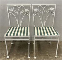 Vintage Painted Metal Outdoor Chairs
