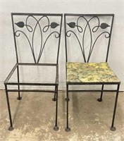 Vintage Painted Metal Outdoor Chairs