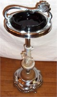1950's chrome & marble ashtray stand.