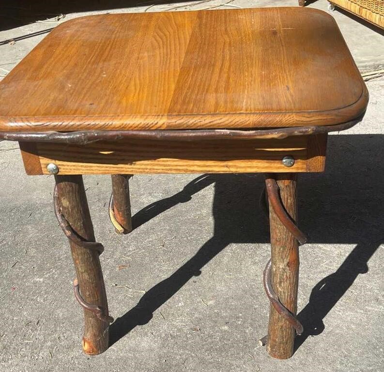 Bentwood Hickory Side Table