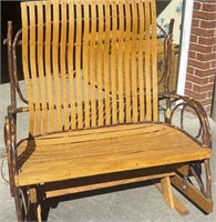 Bentwood Hickory Double Glider bench