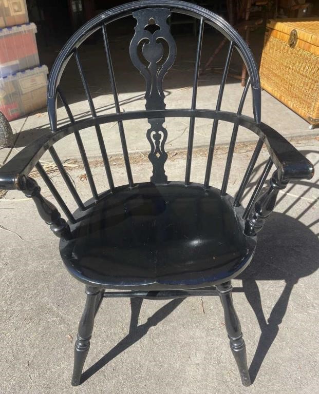 Vintage Windsor Chair Painted Black