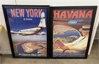 Vintage Pam Am Airlines Framed Posters