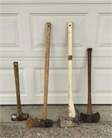 Lot of 3 Axes & Sledgehammer