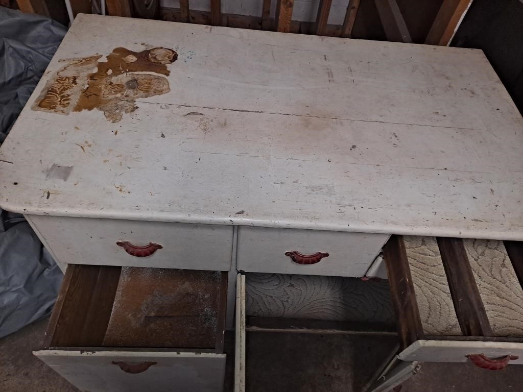 Vintage wooden kitchen cabinet. 46x26x30