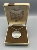 Stieff Pewter George Washington Medallion & Chain.